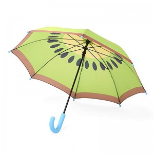 Tự động mở Trái cây Trẻ em Trẻ em Mô hình Kiwi đáng yêu mưa thẳng Ô