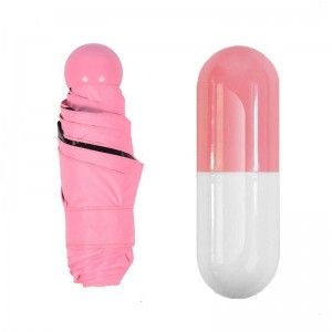 Ô dù 2019 6 Tấm Mini 5 lần Đen Ô dù chống UV Vỏ ô màu hồng