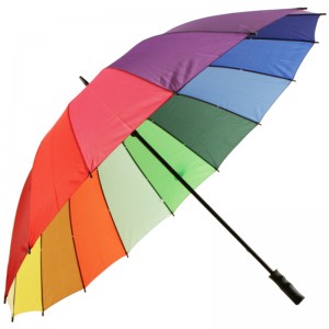 Logo đầy màu sắc tùy chỉnh Rainbow Rainbow Golf dù để quảng cáo