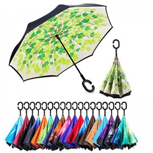Quà tặng cá nhân Hướng dẫn sử dụng vật phẩm mở Windproof Đảo ngược hoa mưa Ô