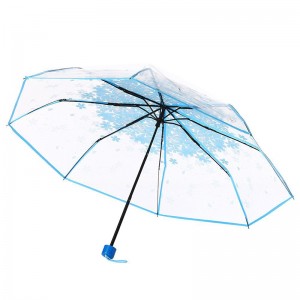 Vật liệu POE trong suốt khuyến mại 3 lần mở ô bằng tay
