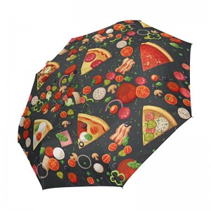 Pizza vui in ấn Quà tặng khuyến mãi mục tùy chỉnh in logo 3 lần tự động mở và tự động đóng ô